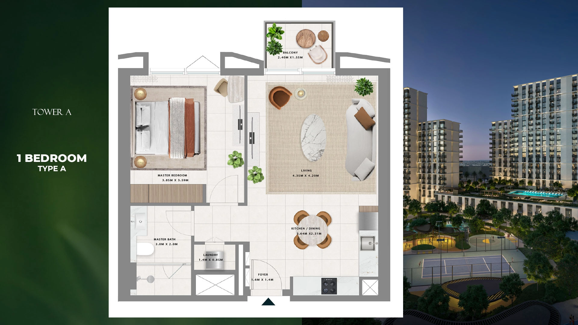 1 BR - Type A
